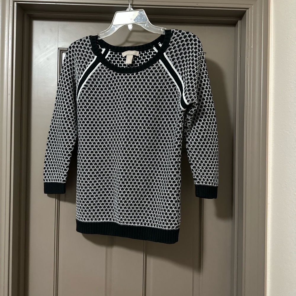 Banana Republic Black and White Women's Sweater Size Small Medium